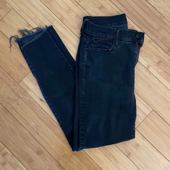 Mother Stunner Zip Ankle Step Fray Jeans - Picture 1 of 7